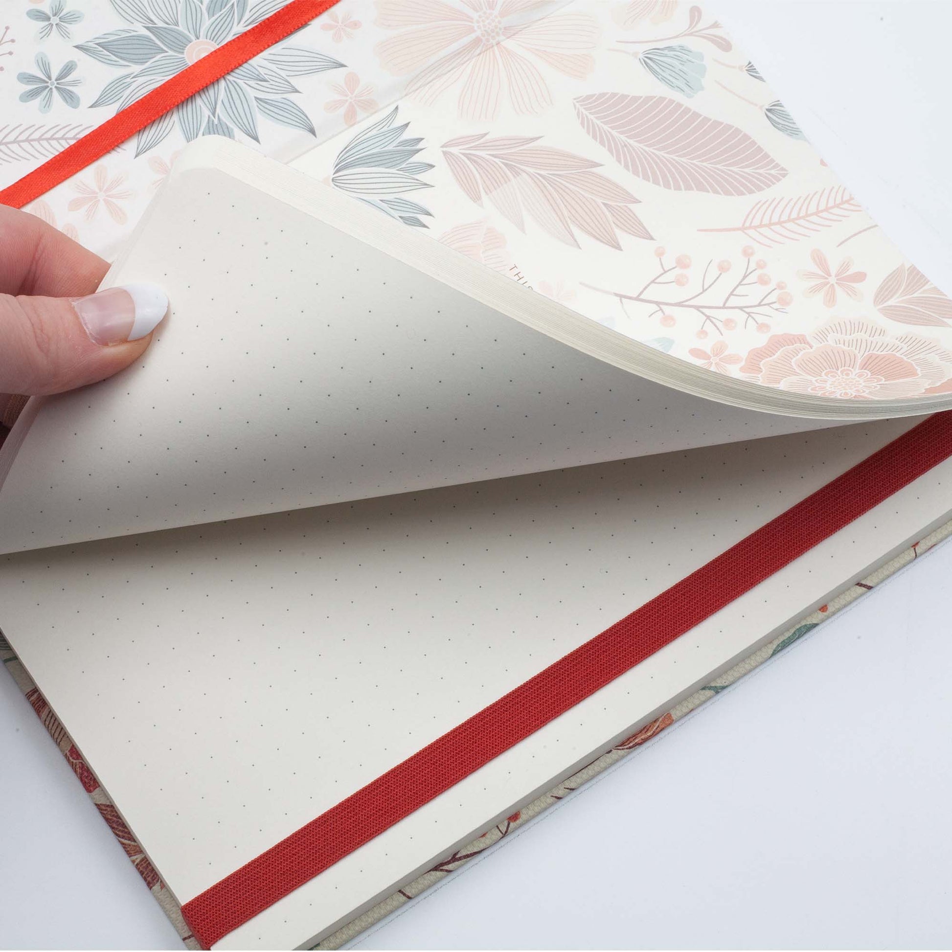 Premium Dotted A5 Designer Journal PRINTED ON 160g SMOOTH CREAM PAPER. IDEAL FOR MOST MEDIUMS.