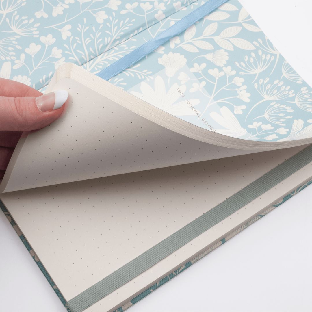 Premium Dotted A5 Designer Journal PRINTED ON 160g SMOOTH CREAM PAPER. IDEAL FOR MOST MEDIUMS.