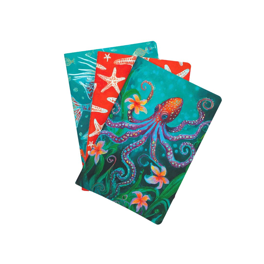 Ocean Treasures A5 Notebooks (3-pack)