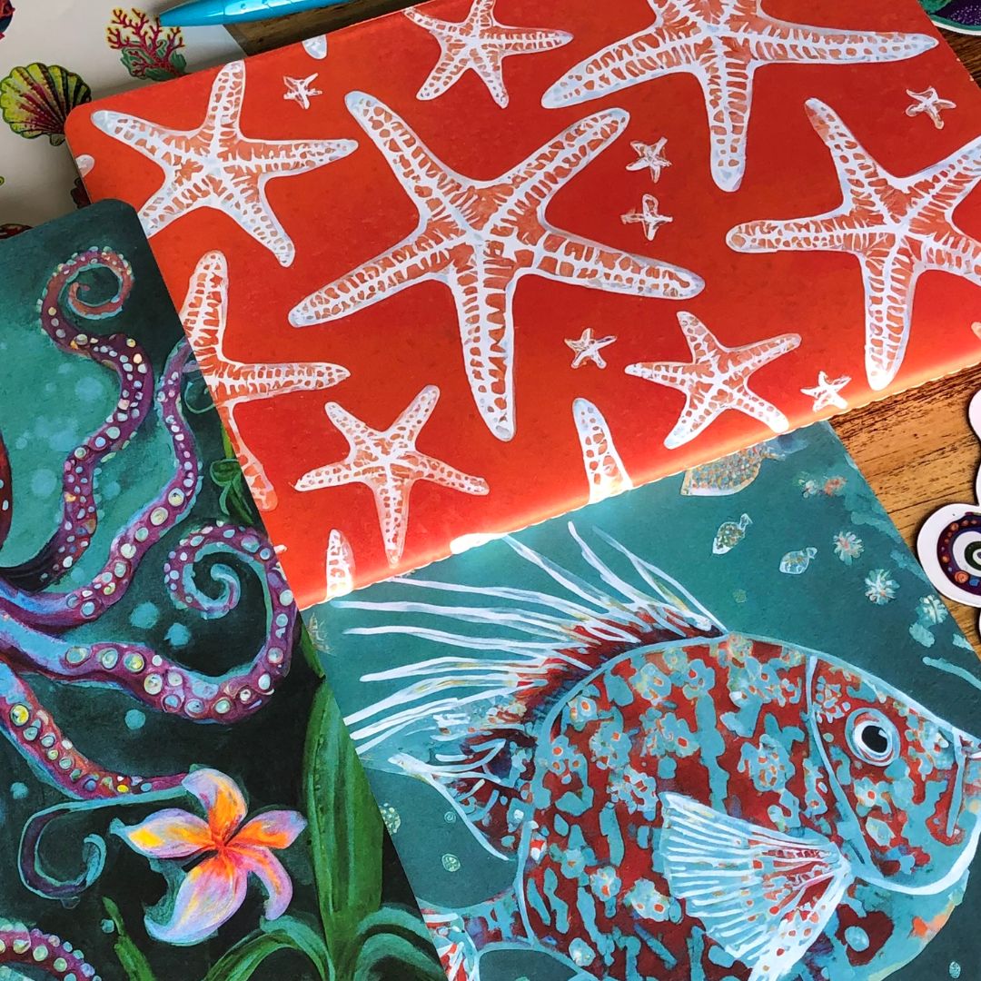 Ocean Treasures A5 Notebooks (3-pack)