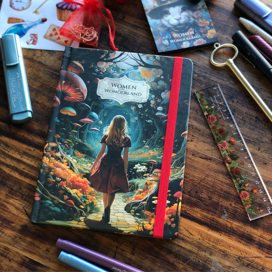 Retro Women In Wonderland Journal